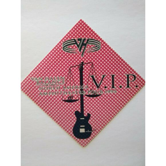 Van Halen Balance Backstage Pass VIP Original 1995 Eddie Guitar Hard Rock Art - Picture 2 of 3